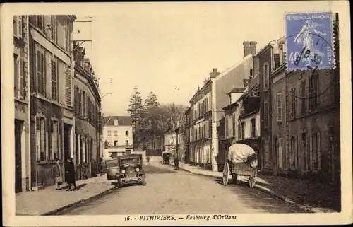 Ak Pithiviers Loiret, Faubourg d'Orléans