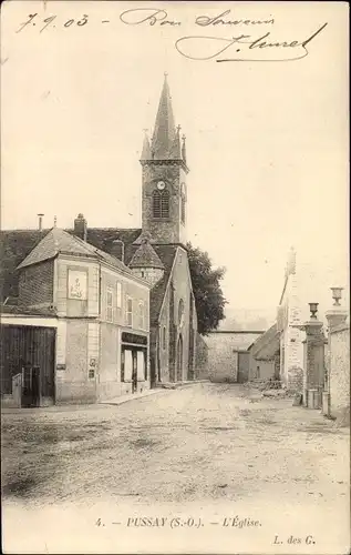 Ak Pussay Essonne, L'Eglise