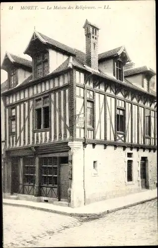 Ak Moret sur Loing Moret Loing et Orvanne Seine et Marne, Maison des Religieuses
