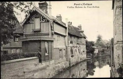 Ak Pont l Eveque Calvados, Vieilles Maisons du Pont Bréban