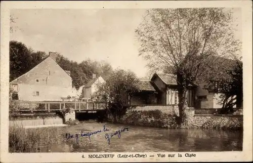 Ak Molineuf Loir et Cher, Vue sur la Cisse