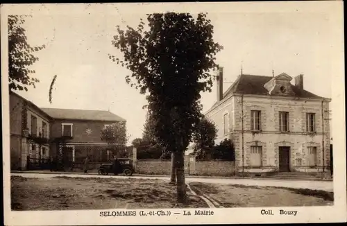 Ak Selommes Loir-et-Cher, Rathaus