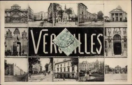 Ak Versailles Yvelines, Palais, Portal, Gebäude