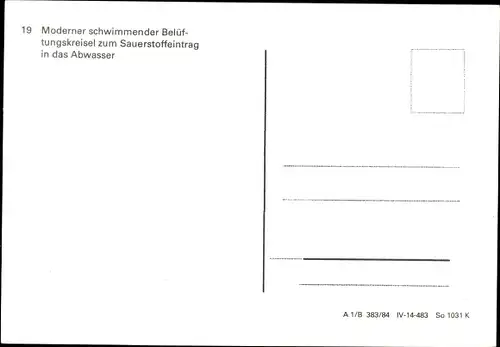 Ak Moderner schwimmender Belüftungskreisel zum Sauerstoffeintrag in das Abwasser