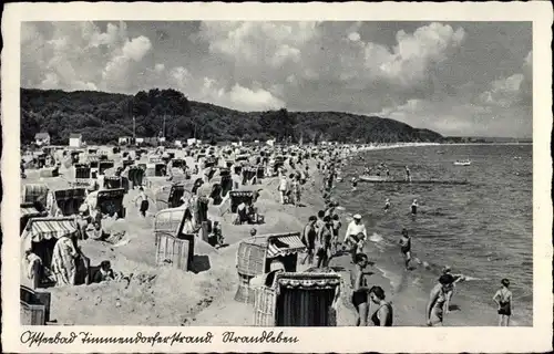 Ak Ostseebad Timmendorfer Strand, Strandleben