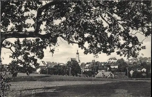 Ak Murnau am Staffelsee, Durchblick zum Ort