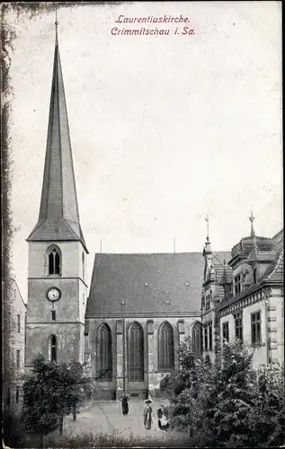 Ak Crimmitschau in Sachsen, Laurentiuskirche