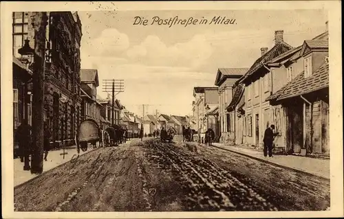Ak Jelgava Mitau Lettland, Poststraße