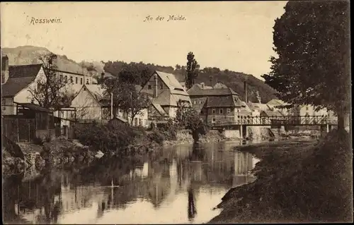 Ak Roßwein in Sachsen, An der Mulde