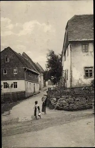 Ak Hartha in Sachsen, Die Langgasse