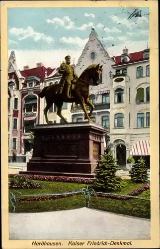 Ak Nordhausen am Harz, Kaiser Friedrich Denkmal