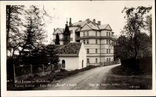 Ak Lázně Letiny Bad Lettin Plzeňský kraj, Badehaus Zivot