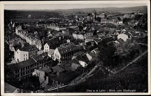 Ak Diez an der Lahn, Panorama vom Stadtwald