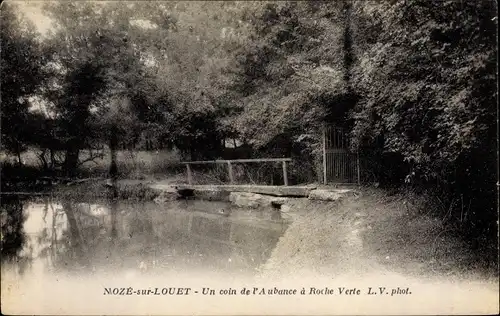 Ak Nozé sur Louet Maine et Loire, Un coin de l'Aubance à Roche Verte