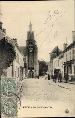 Ak Nangis Seine et Marne, Rue de l'Hôtel de Ville