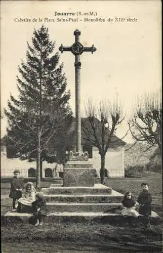 Ak Jouarre Seine et Marne, Calvaire de la Place Saint Paul