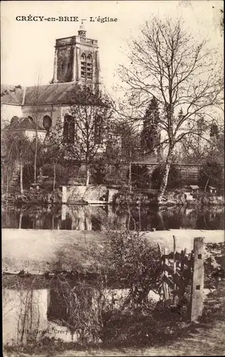 Ak Crecy en Brie Seine et Marne, Kirche