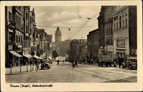 Ak Plauen im Vogtland, Bahnhofstraße