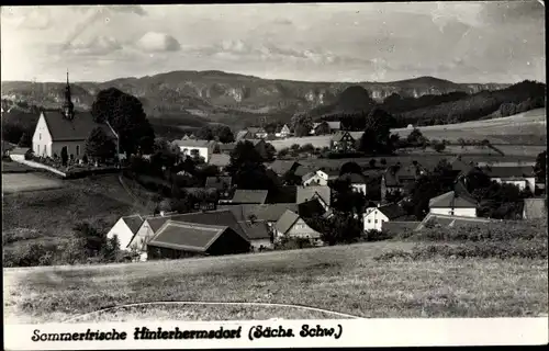 Ak Hinterhermsdorf Sebnitz Sachsen, Teilansicht