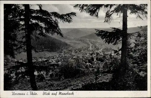 Ak Ilmenau in Thüringen, Blick auf Manebach