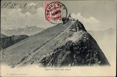 Ak Kanton Waadt Schweiz, Signal de Naye, Gipfel