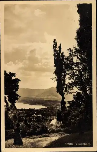 Ak Zürich Stadt Schweiz, Partie auf dem Zürichberg