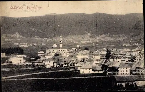 Ak Asiago Vicenza Veneto Venetien, Blick auf den Ort