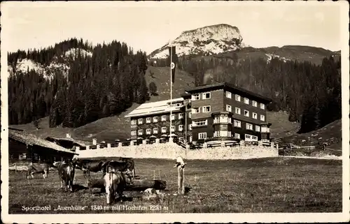 Ak Hirschegg Mittelberg Kleinwalsertal, Sporthotel Auenhütte 1340 m, Hoher Ifen