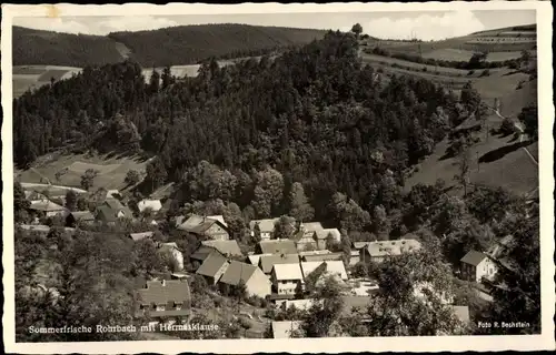 Ak Rohrbach in Thüringen, Panorama mit Hermesklause