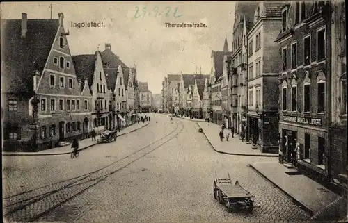 Ak Ingolstadt an der Donau Oberbayern, Theresienstraße