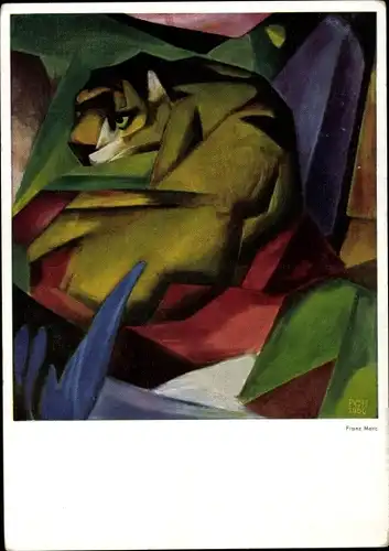Künstler Ak Marc, Franz, Tiger, Expressionismus