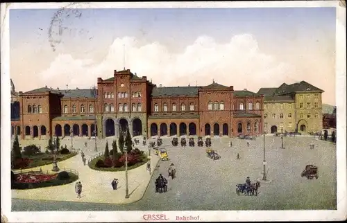 Ak Kassel in Hessen, Bahnhof, Straßenseite