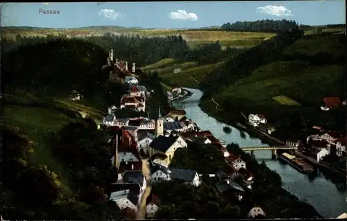 Ak Passau in Niederbayern, Blick auf den Ort