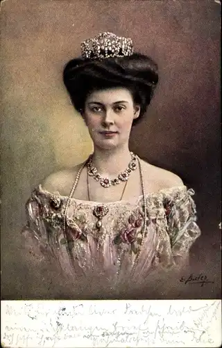 Künstler Ak Kronprinzessin Cecilie von Preußen, Portrait
