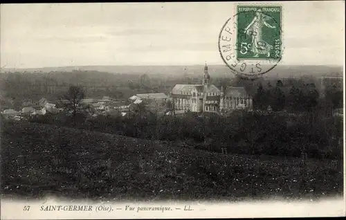 Ak Saint Germer Oise, Panorama