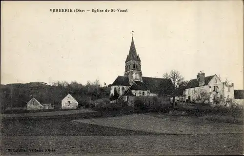 Ak Verberie Oise, Église de St. Vaast