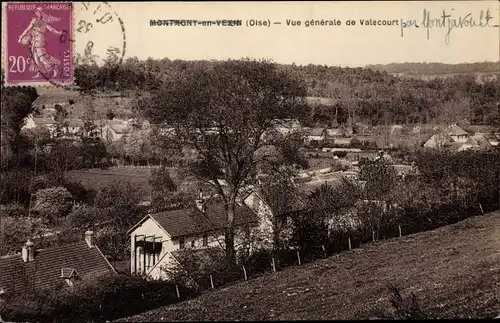 Ak Montagny en Vexin Oise, Vue générale de Valecourt