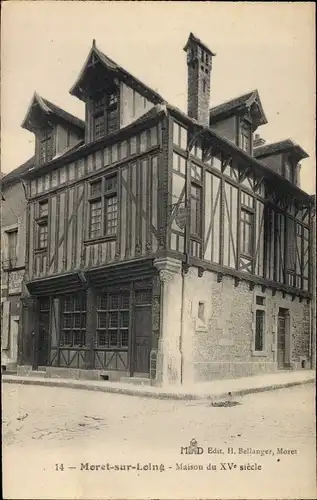 Ak Moret sur Loing Seine et Marne, Vieille Maison