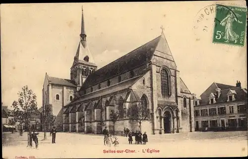 Ak Selles sur Cher Loir et Cher, Kirche