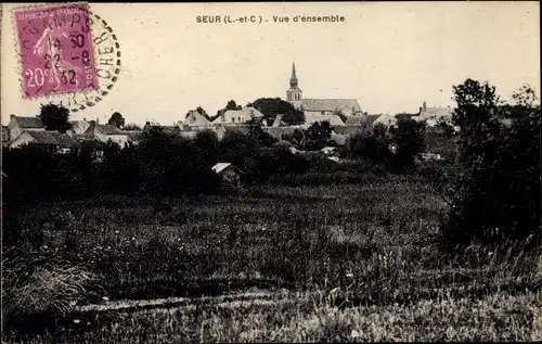 Ak Seur Loir-et-Cher, Teilansicht mit Kirche