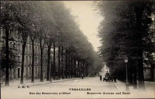 Ak Versailles Yvelines, Reservoir Avenue and Hotel