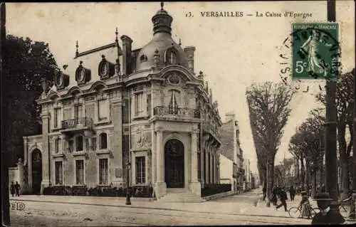 Ak Versailles Yvelines, La Caisse d'Epargne