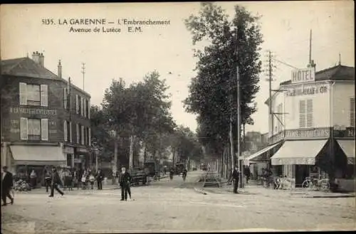 Ak La Garenne Colombes Hauts de Seine, L'Embranchement, Avenue de Lutèce, Hôtel