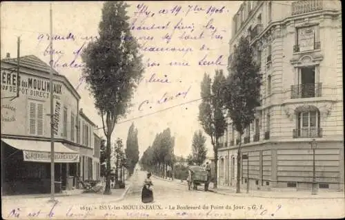 Ak Issy les Moulineaux Hauts de Seine, Le Boulevard du Point du Jour