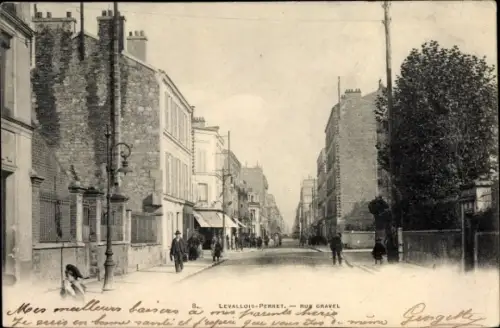 Ak Levallois Perret Hauts de Seine, Rue Gravel