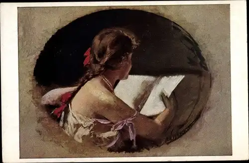Künstler Ak Zickendrath, B., Lesendes Mädchen