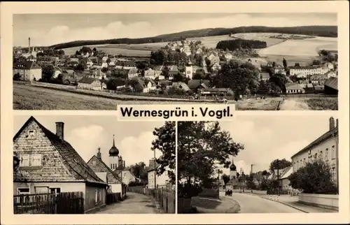 Ak Wernesgrün Steinberg Sachsen, Panorama vom Ort