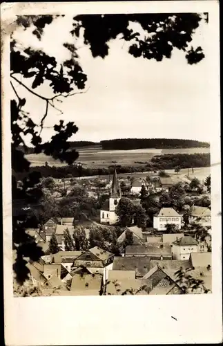 Ak Rhaunen in Rheinland Pfalz, Blick vom Wartenberg auf die Evangelische Kirche