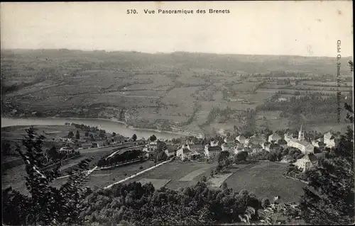 Ak Les Brenets Kanton Neuenburg, Vue générale