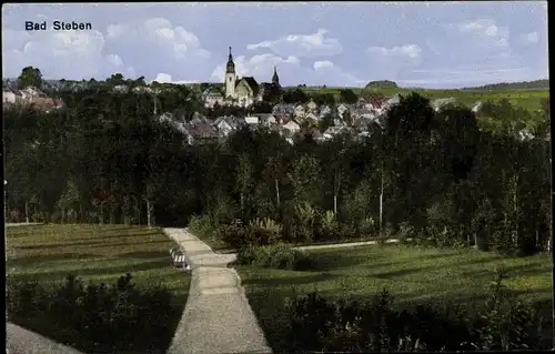Ak Bad Steben im Frankenwald, Blick auf den Ort